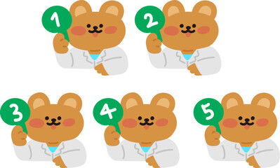 세계보건의날 동물 캐릭터 의사선생님