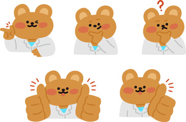 세계보건의날 동물 캐릭터 의사선생님