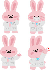 세계보건의날 동물 캐릭터 의사선생님