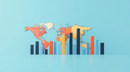 Global Market Analysis with Dynamic Chart Representation on a World Map