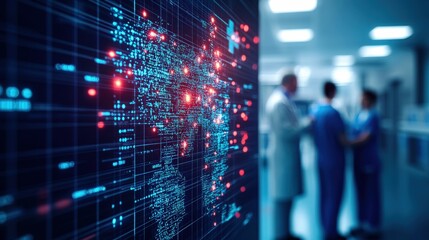 Fototapeta premium Dedicated medical team collaborating effectively to provide quality patient care in a fast-paced healthcare environment