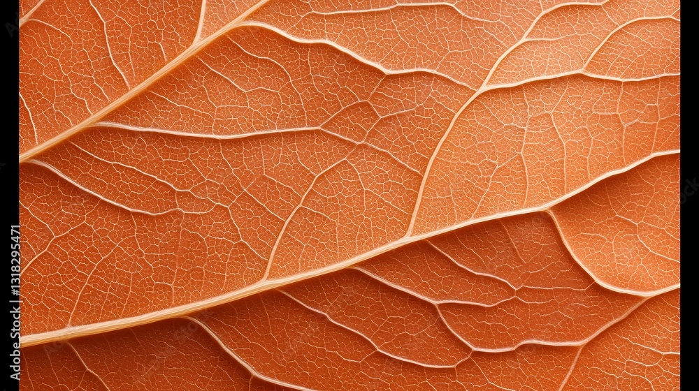 Poster close-up of dry leaf texture with intricate veins and patterns