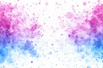Abstract Watercolor Splashes, Pink, Purple, Blue Hues on White Background, creating a vibrant and dreamy art piece.