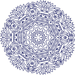 Beautiful flower art and mandala vector design
