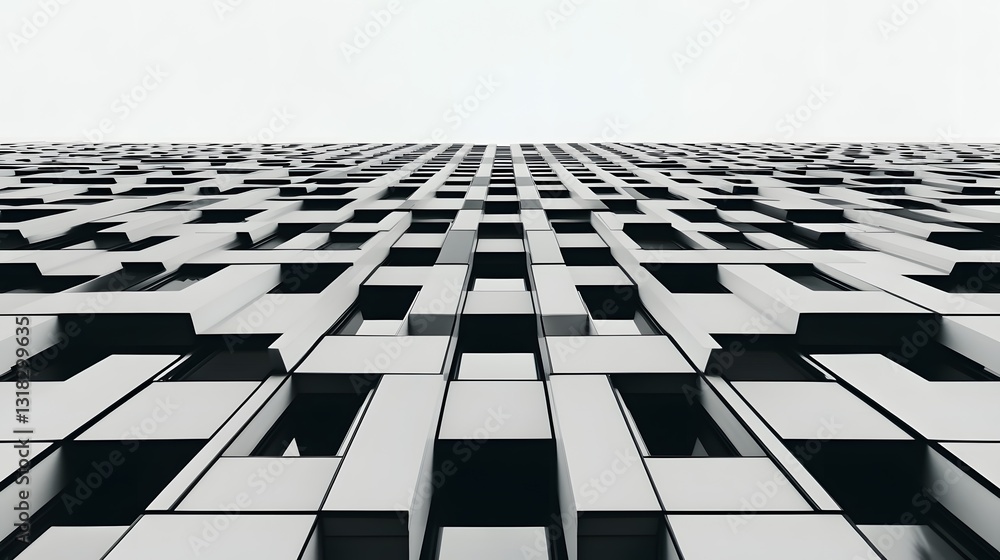 Poster modern architecture featuring geometric patterns and clear lines