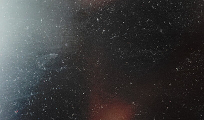 Old film light leaks texture with scratches, noise, iridescent light. Rainbow lens flare effect, camera film filter with bokeh, dust, grain.