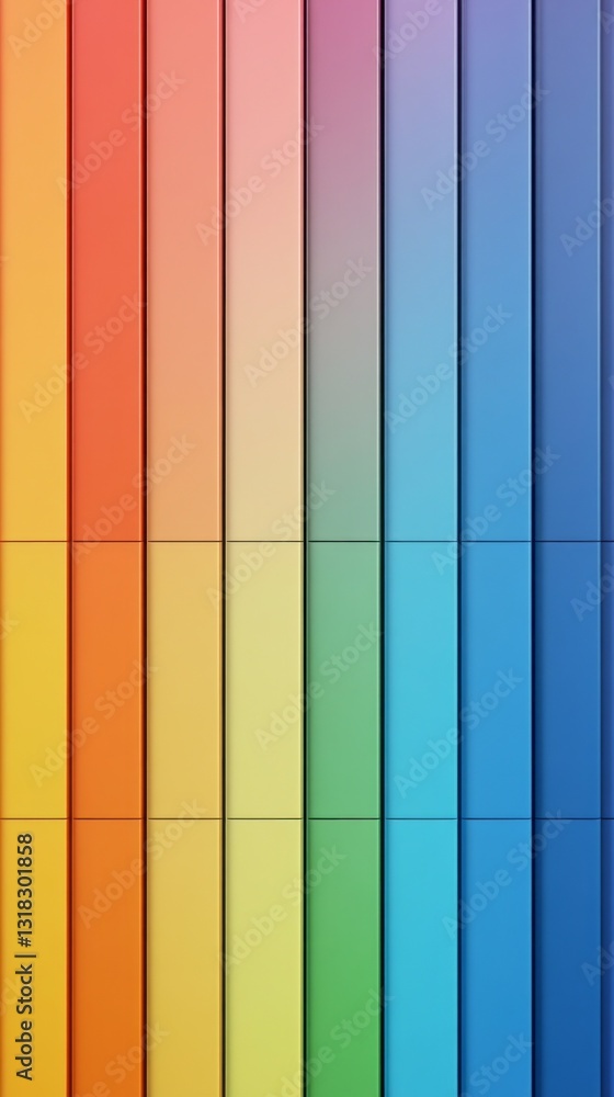 Poster vibrant stripes of varying colors transition smoothly, creating a captivating spectrum that evokes f