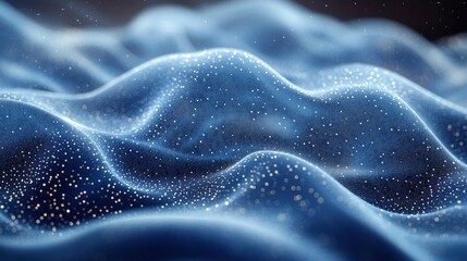 Obraz premium Nano-scale acoustic waves propagating through material