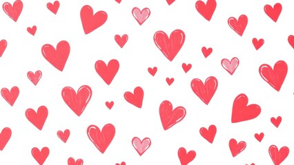 a close up of a bunch of red hearts on a white background,