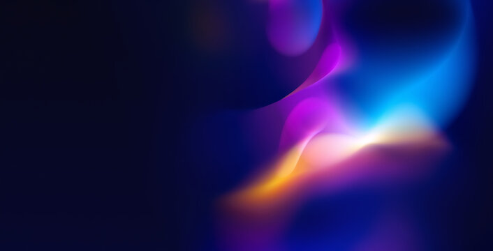 Flowing Vibrant Colors Over a Dark Surface