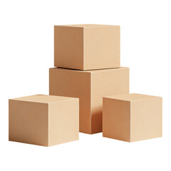 PNG cardboard boxes against a transparent background