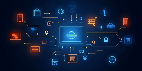 Fototapeta premium abstract technology background vector