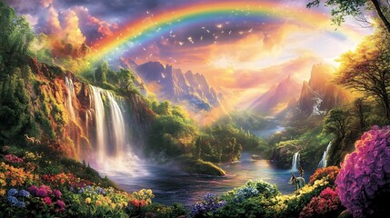 Serene mountain view with blooming flowers pictures