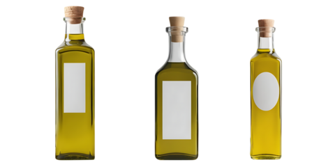 Olive oil blank full bottle, organic olive oil bottle transparent background, blank olive oil mock-up template