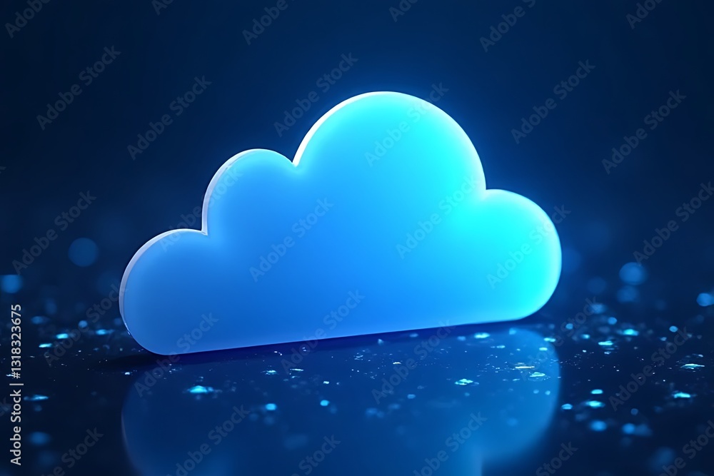 Aufkleber cloud computing concept digital space graphic design futuristic environment abstract viewpoint