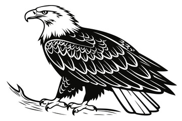 High-Quality Black Eagle Vector Art – Perfect on Transparent Background