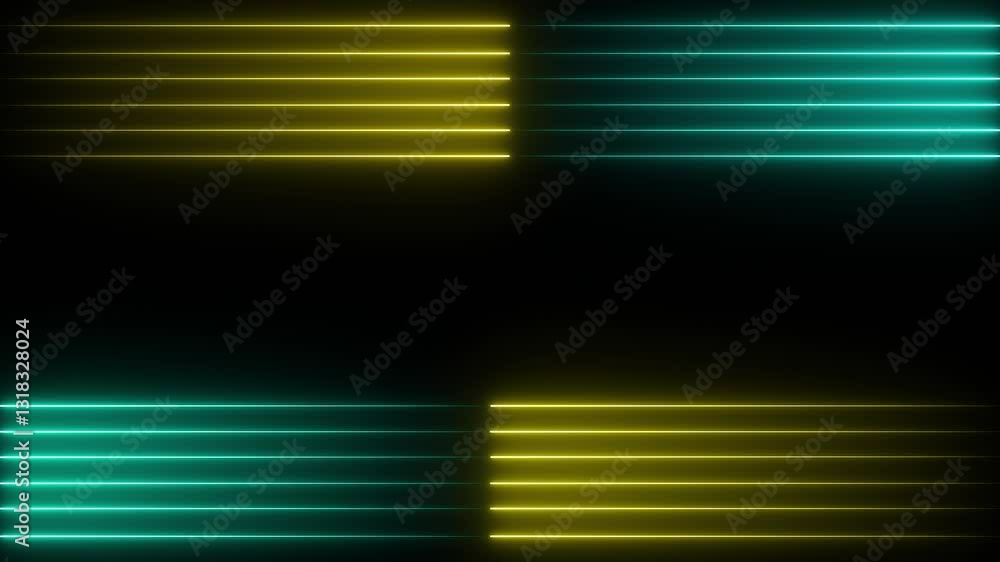 Aufkleber abstract technology background. seamless loop animation. 4k footage neon lines moving up screen save
