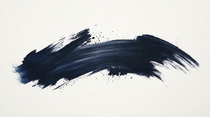 Dark paint stroke on white background