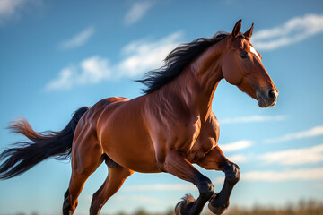 Arabian horse in the field