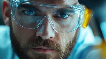 Focused laboratory photography analyzing close-up experiment results