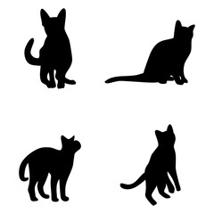artistic cat silhouette logo design perfect for pet business and creative products