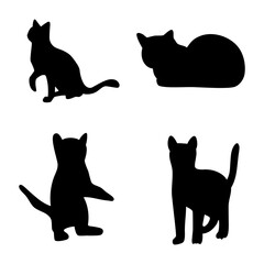 minimalist cat silhouette logo with unique and modern style for elegant branding