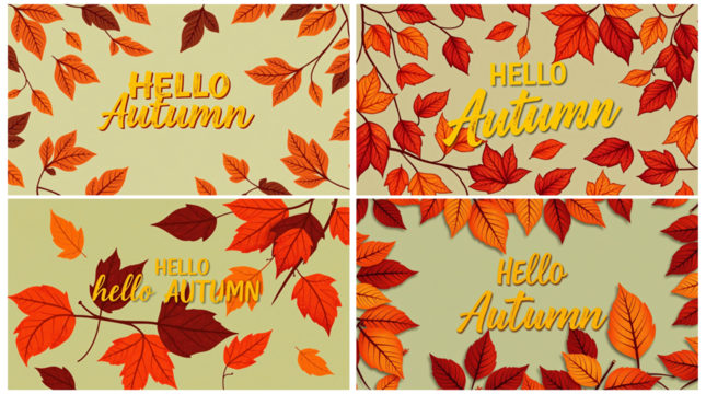 autumn leaves seamless pattern