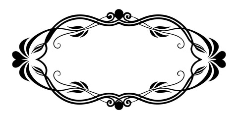 Vintage frame logo vector illustration line art | Premium AI-generated vector
