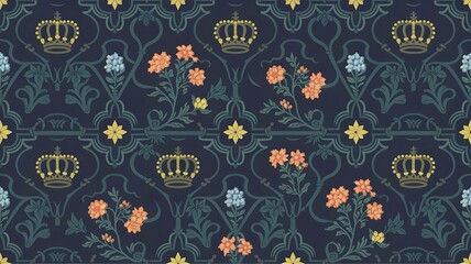 Opulent Geometric Art Deco Seamless Line Art Pattern for Elegant Backgrounds,