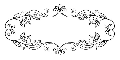 Vintage frame logo vector illustration line art | Premium AI-generated vector
