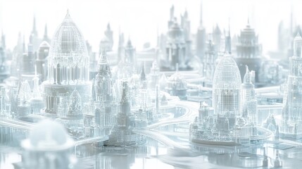 Obraz premium Crystal Cityscape