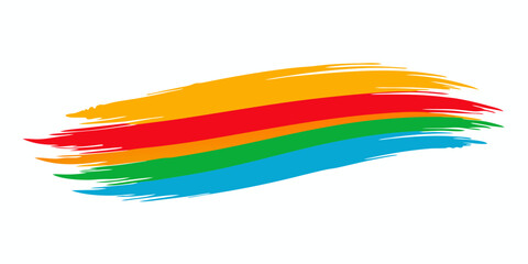 Bright Rainbow Feather Illustration with Colorful Line