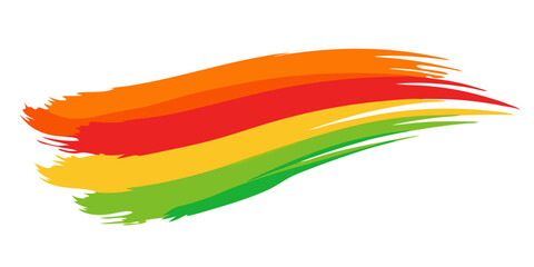 Obraz premium Bright Rainbow Feather Illustration with Colorful Line