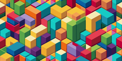 Obraz premium 3D Rendering of Abstract Geometric Background Design