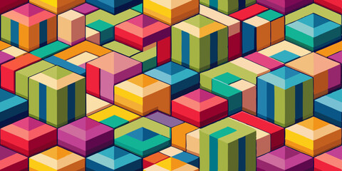 Obraz premium 3D Rendering of Abstract Geometric Background Design