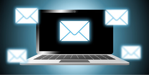 Mail in device icon vector symbolizing digital communication, email, and messaging. Perfect for mobile, inbox, internet, business, and technology-related designs.