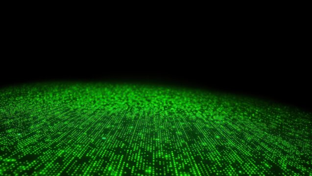 Abstract digital green data field