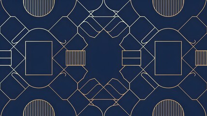 Geometric Line Art Seamless Pattern for Luxury Wall Designs