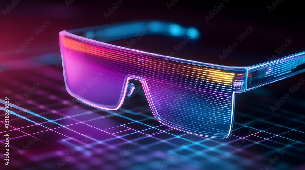 Poster holographic 6g-powered interface showcasing real-time data streams and ultra-fast device communicati