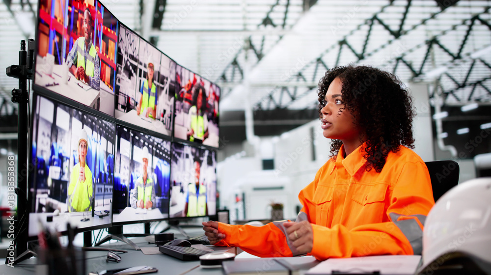 Poster video call on multiple pc desktop computers