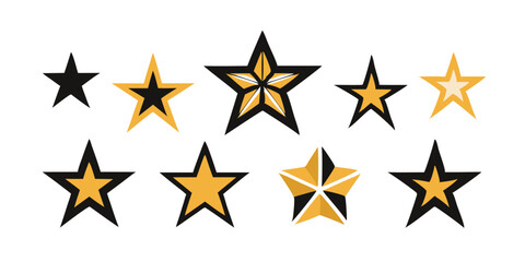 Fototapeta premium Stellar Patterns: The Diverse Beauty of Star Designs 