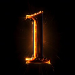 golden font letter v