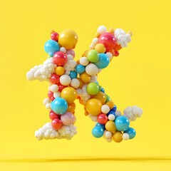 colorful beads on white background