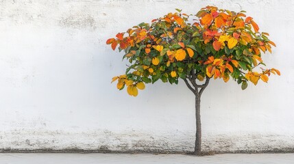 Colorful Tree with Leaves Symbolizing Growth and Strength
