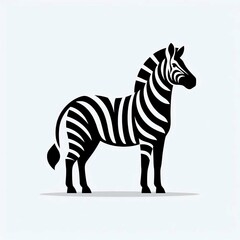 Obraz premium Striking Zebra Black and White Illustration