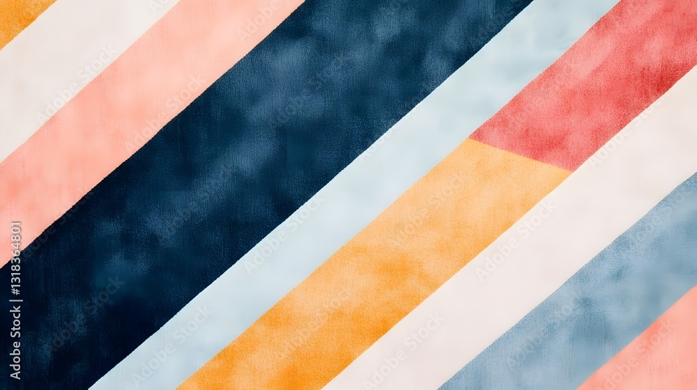 Poster minimalist abstract geometric diagonal fabric pattern in muted tones