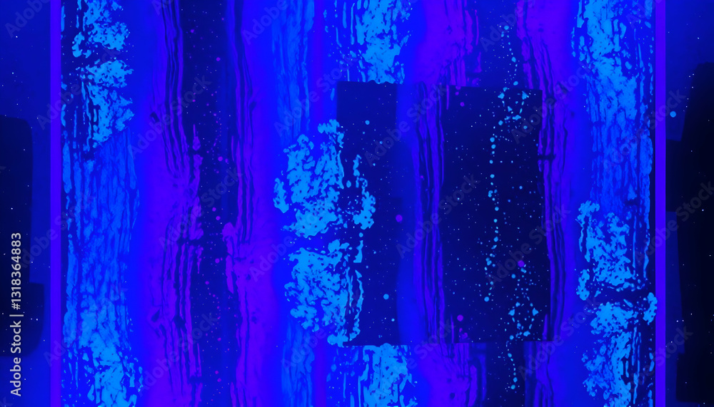 Poster abstract blue and black background with textures and patterns