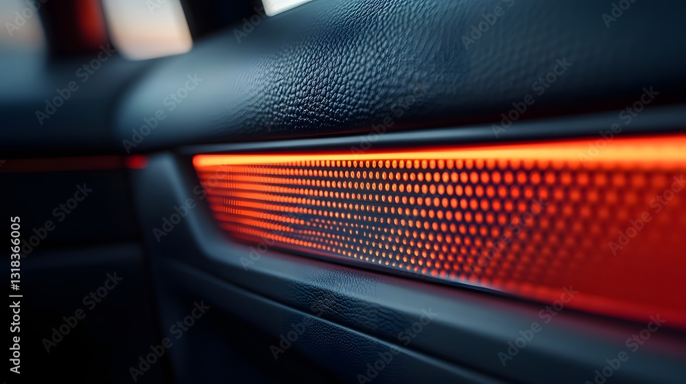 Poster close-up of car's heat-blocking window film showcasing efficient visibility and temperature control