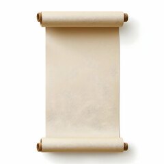 Vintage Scroll Paper with Rolled Edges and Textured Surface