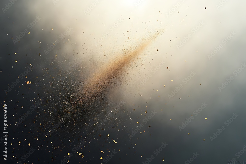 Aufkleber exploding dust cloud abstract space digital art ethereal environment dramatic viewpoint visual impac
